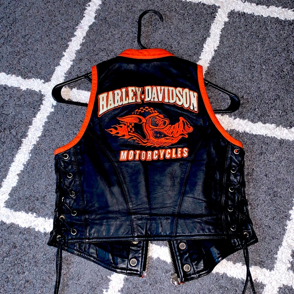 Harley Davidson Leather Halter Vest